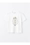 Lcw Vision Ecru Crew Neck Printed Short Sleeve Women's T-Shirt - 5