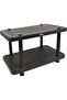 Coffee Table, Plastic Teapoy/Center Table, Matte Rattan Design (Black) - 7