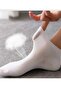 8 Pairs of Unisex Black and White Anti-Sweat Cotton Booties Sneaker Socks - 2