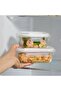 Tempered Glass Rectangle 640ml – Airtight Food Container with 4-Side Locking Lid - 2