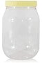 6-Pieces Plastic Spice Storage Pet Jar - Sunpet 3000 ml Round Clear Jars with Lid