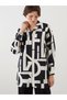 Lcwaikiki Classic Black Print Women's Shirt Tunic