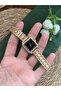 Square Dial Retro Mesh Band Vintage Women's Watch - 3