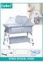 7PCS Baby Bedside Crib, Babies Bed with 360° Swivel Wheels, Portable Folding Bassinet for Infant Newborn, Nursery Beds with Mosquito Net, Mat, Basket, Cooler, Pillow, Diaper Changing Station