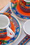 Harvest Coffee Cup Set for 2 People with Tray - 100 ml - 5