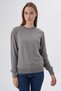 Women's Ash 100% Organic Cotton Crew Neck Knitwear Sweater Blouse Trıst-6101