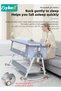 7PCS Baby Bedside Crib, Babies Bed with 360° Swivel Wheels, Portable Folding Bassinet for Infant Newborn, Nursery Beds with Mosquito Net, Mat, Basket, Cooler, Pillow, Diaper Changing Station - 6