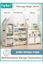 Children Deluxe Storage Organizer Set - Kids Bookshelf With Multi-Layer Toy Storage Rack, Storage Drawers, Drawing Board, Multi Boxes, PP Material With Large Capacity