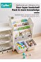Children Deluxe Storage Organizer Set - Kids Bookshelf With Multi-Layer Toy Storage Rack, Storage Drawers, Drawing Board, Multi Boxes, PP Material With Large Capacity - 8