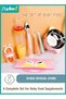 7 Piece Baby Feeder Set - Toddler Bowl with Suction + Adjustable Bib + Squeeze Spoon + 2 Silicone + 1 Grinding Spoons + Fruit Feeder Baby Self Feeding Supplies Eating Utensils