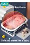 13 PCS Baby Bath Tub Foldable Bathtub With Temperature Sensing + Bathmat Cushion + Shower Cap + Wash - 3