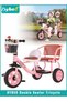 Double Seat Children Tricycle,Kids Trike Bike, Toddlers Ride-On Tricycle with Large Rear Seat,Twins