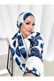 Patterned Shawl 32-502 Std Blue - 5