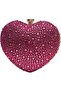 Heart-Shaped Rhinestone Evening Clutch – Pink