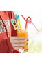 250 Pcs Plastic Color Modeling Straws Bending Lengthening Disposable Safety Decorative Drink - 5