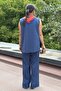 Vest and Pants Set with Button Detail on the Shoulder Cr4006 - 6