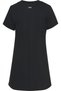 Women's Brand Label Black Dress with Crew Neck and Short Sleeves, Stylish and Suitable for Daily Use - 3