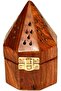 Saqoware Wooden Incense-Bakhoor Burner Hexa Round-Pyramid Shape - 2