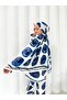 Patterned Shawl 32-502 Std Blue - 4