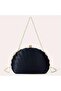 Elegant Peacock Feather Sequin Evening Clutch-Synthetic Material, with Removable Strap-Black - 4