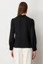 Double Breasted Collar Front Pleated Blouse - 4