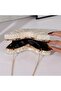 Elegant Champagne Butterfly Clutch – Pleated Ruched Design with Rhinestone Detail - 3