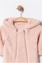 Winter Sweet Double Zipper Hooded Plush Baby Jumpsuit - 2