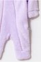 Winter Sweet Double Zipper Hooded Plush Baby Jumpsuit - 3