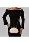 Champagne Shell-Shaped Evening Clutch – Elegant Crossbody Purse for Women with Removable Strap – - 6