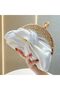 White Mini Clutch Bag with Crown Design, Pearl Accents & Removable Strap - 6