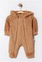 Winter Sweet Double Zipper Hooded Plush Baby Jumpsuit