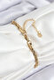 316L Steel Evil Eye Bead Model Twisted Chain Gold Color Women's Bracelet - 2