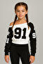 Children's 91 Star Printed Raglan Sleeve Boat Neck Sweatshirt - 2