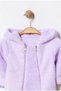 Winter Sweet Double Zipper Hooded Plush Baby Jumpsuit - 2
