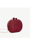 Luxurious Golden Oval Evening Clutch – Elegant Fabric Handbag with Detachable Strap for Weddings, - 5