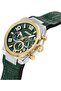DT006 Chronograph Watch - 43.5MM Multi-Layered Dial, Green Leather Strap - 2