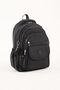 Premium Waterproof Crinkle Fabric High School and Middle School Backpack + Keychain Black