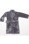 Wellsoft Şalyaka Unisex Anthracite Dressing Gown (Long) - 2