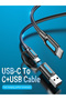 USB 2.0 Type-C & USB-A Male to USB-C Male Cable,Compatible with Samsung,Huawei, MacBook,iPad - 2