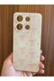 Xiaomi Redmi Note 13 4g Inner Velvet Silicone Phone Case Cover with Ribbon/Bow Print (Cream Color) - 4