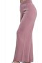 Fatella Women's Comfortable Fit Wide-Leg Knit Pants with Elastic Waistband