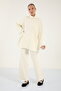 40938 - Stylish Comfortable Knitwear Fisherman Collar Top and Bottom Set