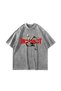 Instinct Printed Oversize Unisex Washable White Tshirt