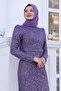 Plus Size Gliten Hijab Evening Dress Tuana - 4