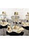 Alya Real Gold Tea Set 18 Pieces with Teaspoons and Detailing
