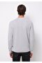 Regular Fit Round Neck Jacquard Men's Gray Sweater - 2