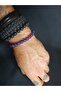 Purple Glass Bead Bracelet Unisex - 3