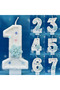 Snowflake Number 4 Birthday Candles - 4
