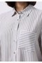 Regular Fit Shirt Neck Striped Women's Green Long Sleeve Shirt - 4