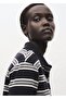 Striped Polo Neck T-Shirt - 6
